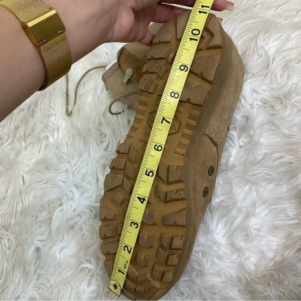 Vibram tan army military combat boots 7R